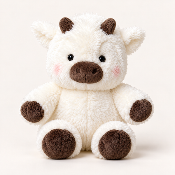 Mallow the Fluffy Cow Plush – Soft Cuddly Cow Teddy