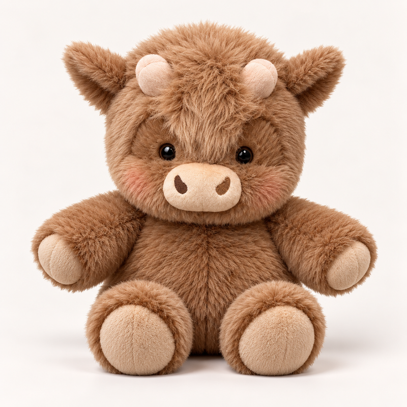 Mallow the Fluffy Cow Plush – Soft Cuddly Cow Teddy