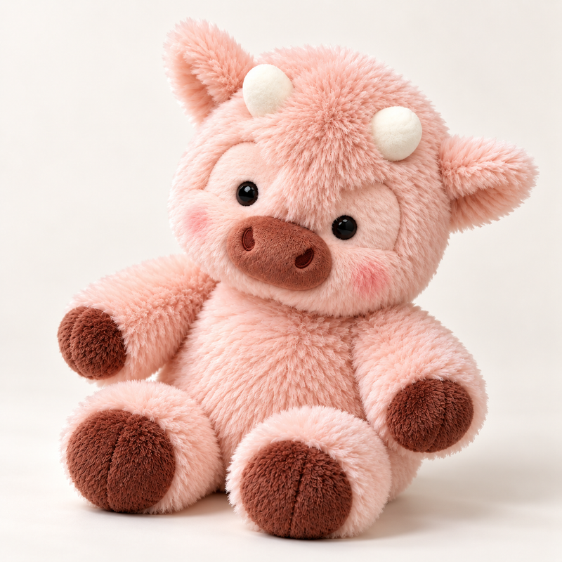 Mallow the Fluffy Cow Plush – Soft Cuddly Cow Teddy