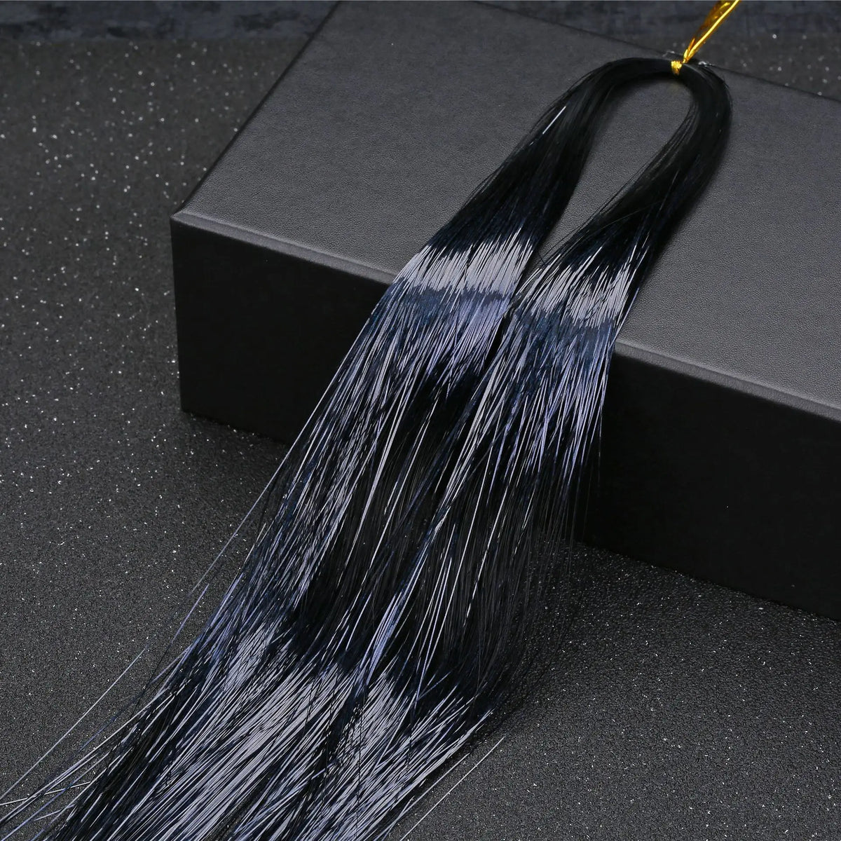 Fairy hair tinsel — 48 inch sparkle strand bundle, heat-safe, ties in with a knot