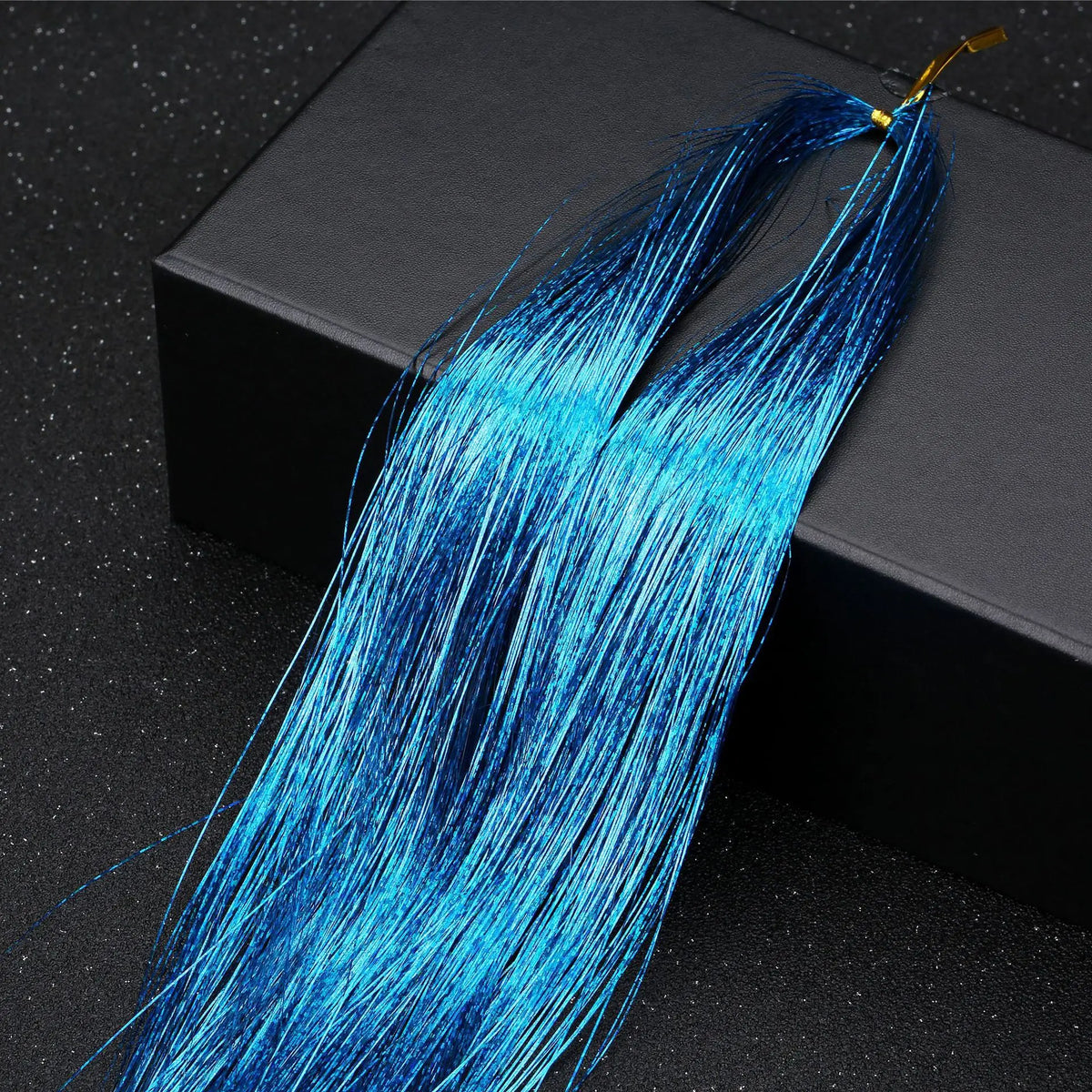 Fairy hair tinsel — 48 inch sparkle strand bundle, heat-safe, ties in with a knot