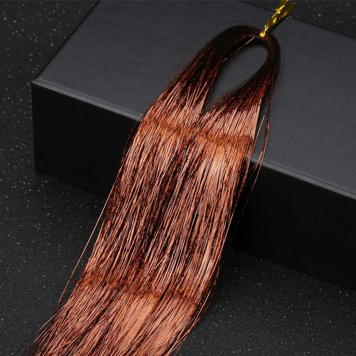 Fairy hair tinsel — 48 inch sparkle strand bundle, heat-safe, ties in with a knot